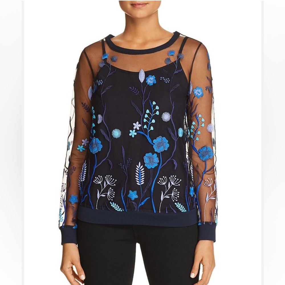 Elie Tahari Val Floral Top